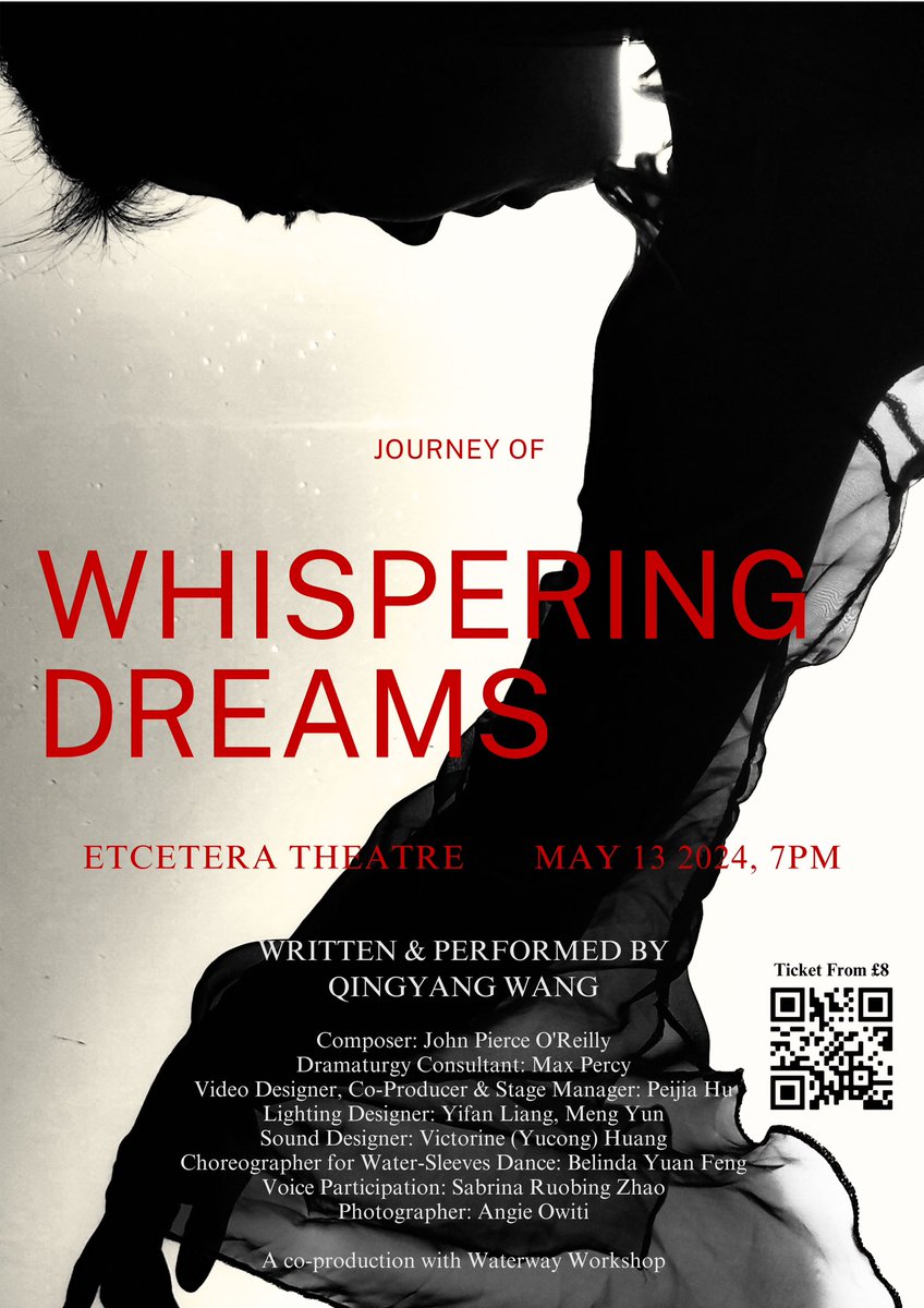 Go on a dreamy journey tonight 7pm <a href="/EtceteraTheatre/">Etcetera Theatre</a> 
Journey of Whispering Dreams
About a healing journey that went away from home…
Check it out and see me perform my solo show in the heart of Camden, London!

etceteratheatrecamden.com/events/journey…
