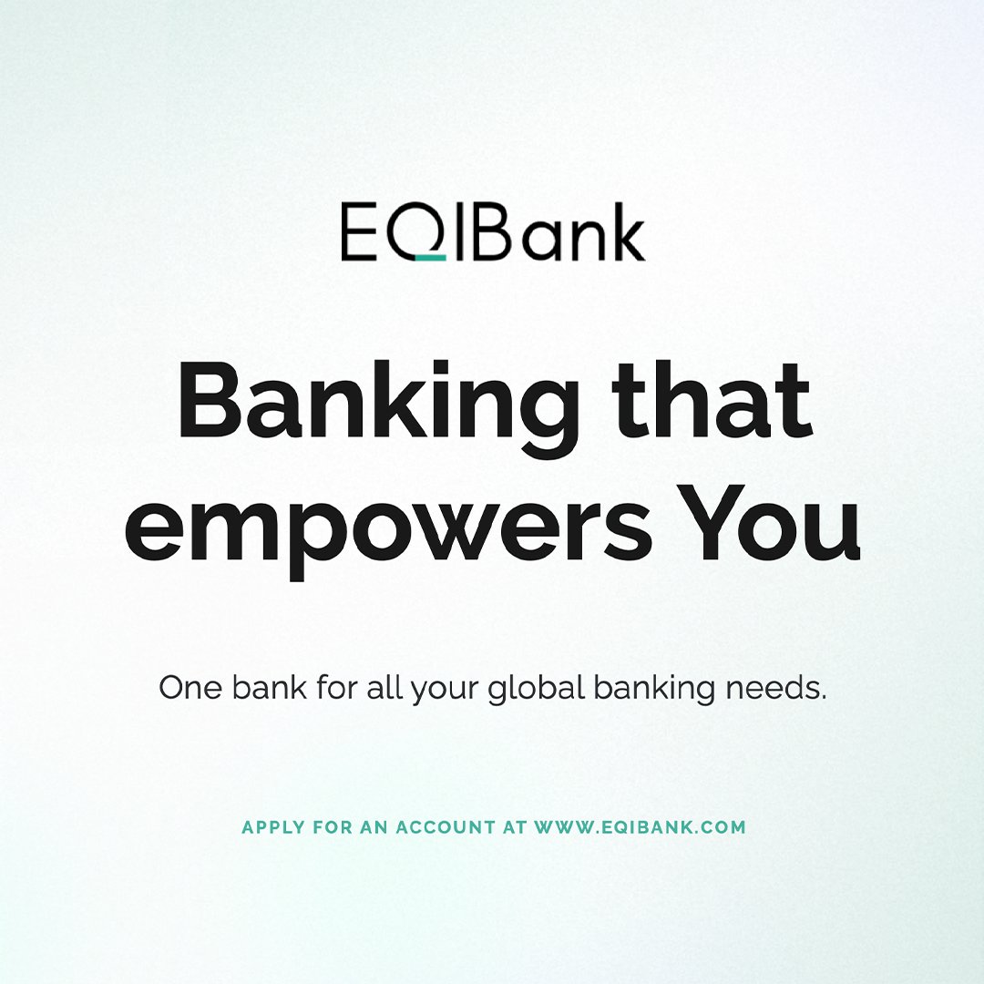 🌍 Searching for a bank that caters to your global needs?

Join EQIBank today and elevate your banking experience with unparalleled convenience, safety, and efficiency!

#EQIBank #businessbanking #corporatebanking #globalbank
