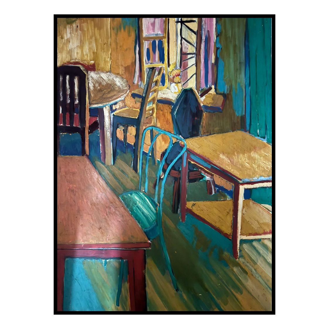GordonMckennaA's tweet photo. "Richards Cafe" Pietermarizburg, once the capital city of South Africa now basically a university town. Richard, a fellow student started this coffee house in the oldest part of the town centre. Richard still has this painting in his home 33 years after I painted it
#coffeehouse https://t.co/52NEj0yl7r