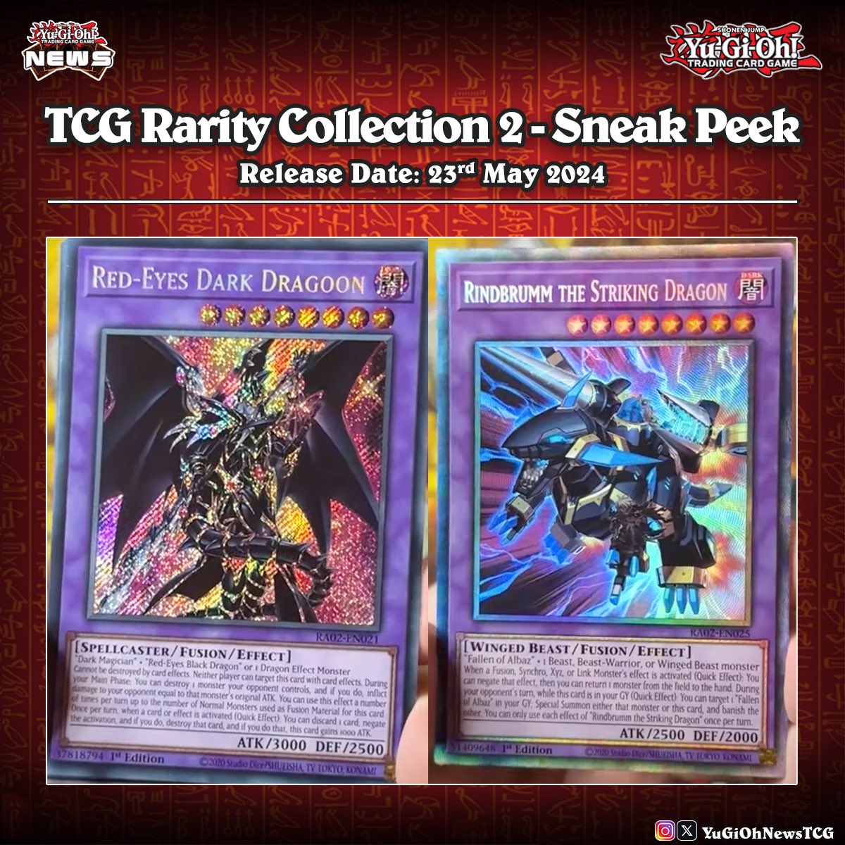 YuGiOhNewsTCG's tweet photo. ❰25𝘁𝗵 𝗔𝗻𝗻𝗶𝘃𝗲𝗿𝘀𝗮𝗿𝘆 𝗥𝗮𝗿𝗶𝘁𝘆 𝗖𝗼𝗹𝗹𝗲𝗰𝘁𝗶𝗼𝗻 2❱
Today we have a sneak peek of Rarity Collection 2❗️

Source: HeroVoltsy
#遊戯王 #YuGiOh #유희왕 https://t.co/VuPn025gnP