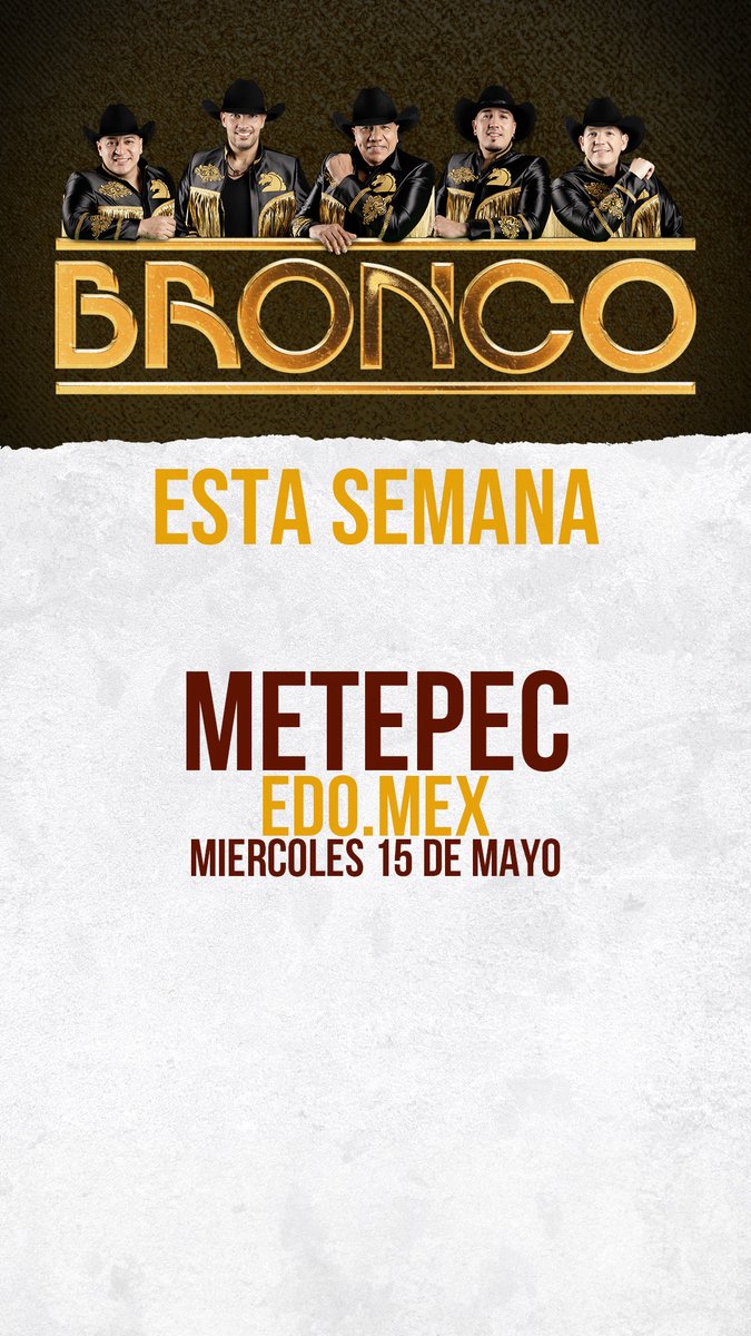 Gente bonita de Metepec, Edo. Mex estaremos con ustedes esta semana celebrando nuestro TOUR 45