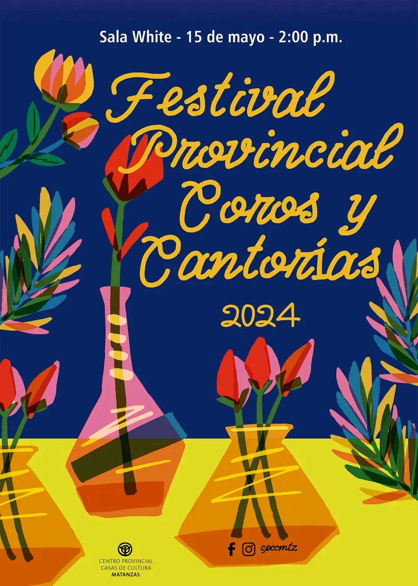 El Centro Provincial de Casas de Cultura organiza el Festival Provincial de Coros y Cantorías 2024, a tener lugar el próximo miércoles 15 de mayo, a las 2 pm en la icónica Sala de Conciertos José White de Matanzas. #CulturaMatancera #MatancerosEnVictoria @gpppmatanzas