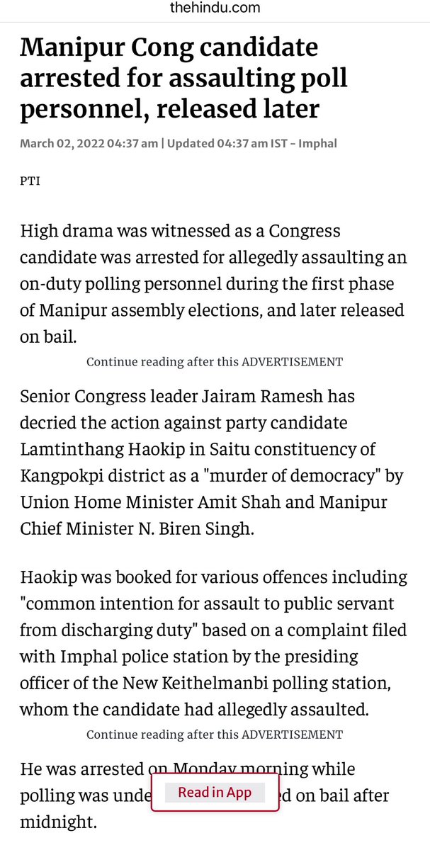 We demand @INCIndia @INCManipur immediately take action on the habitual Lamtinthang Haokip.

He must resign on moral grounds or INC Manipur must take immediate actions on him.

#Manipur #Kuki_ZoMillitants #KukiMilitants #KukiZoTribals