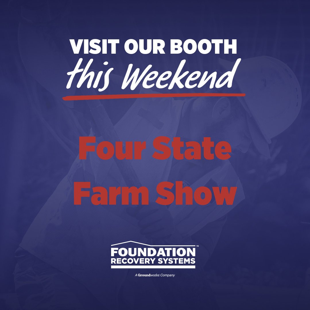 FRS_1992's tweet photo. Get expert guidance on foundation solutions! Our team will be at these events to help you with your home repair needs. You can also schedule a free inspection while you’re there!

📍 Four State Farm Show at the Pittsburg State University in Pittsburg, KS
#FarmFest4States https://t.co/sei7f7RTez