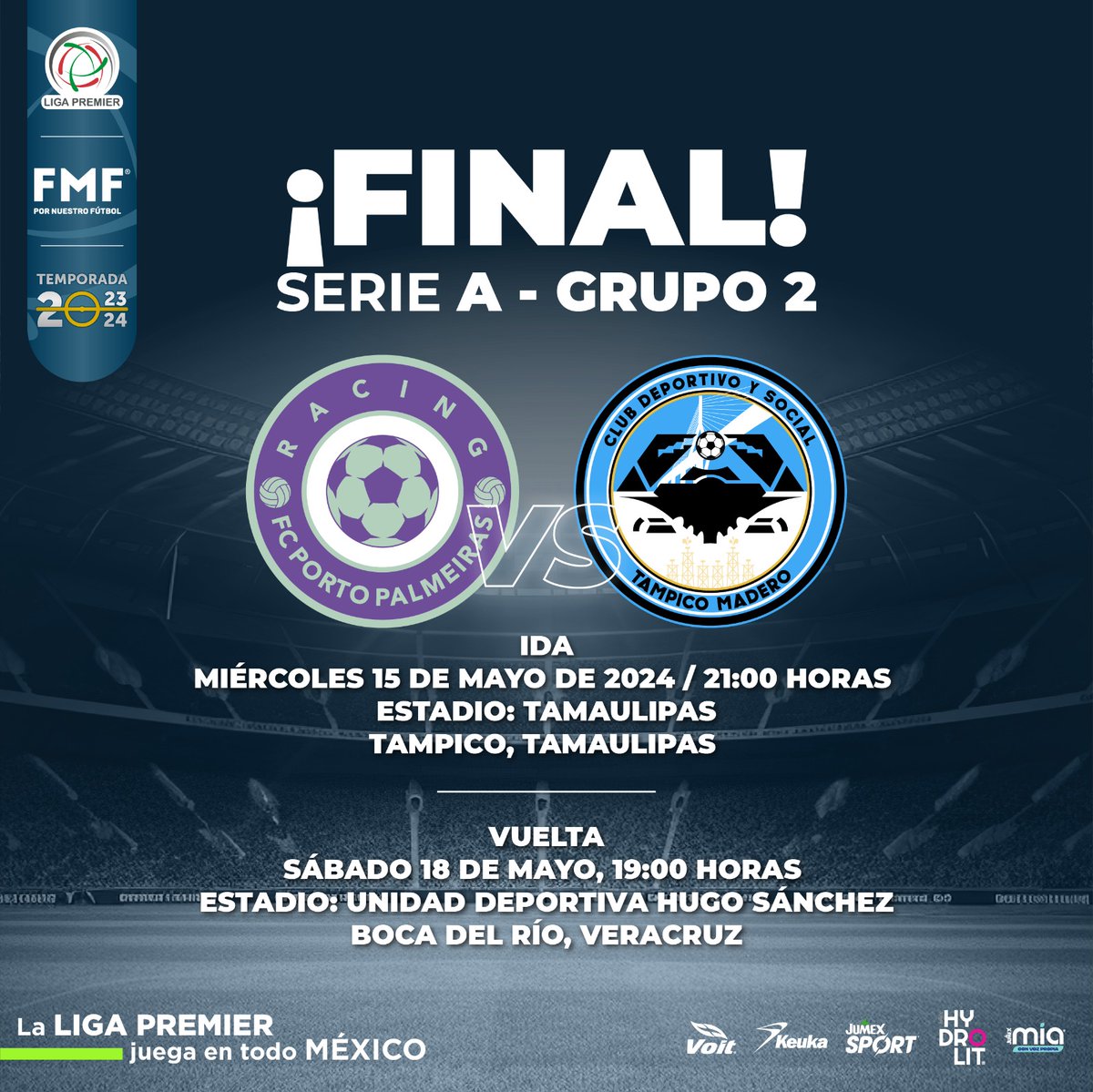 LigaPremier_FMF's tweet photo. Fechas y horarios oficiales Final de Grupo 2 Serie A #Temporada23I24

#DondeElFútbolEsAlgoMás

@racingfcpp 🆚 @JaibaBrava_TM https://t.co/ixkI2zOn52