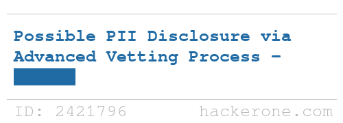 HackerOne disclosed a bug submitted by @tirtha_mandal: hackerone.com/reports/2421796 - Bounty: $2,500 #hackerone #bugbounty