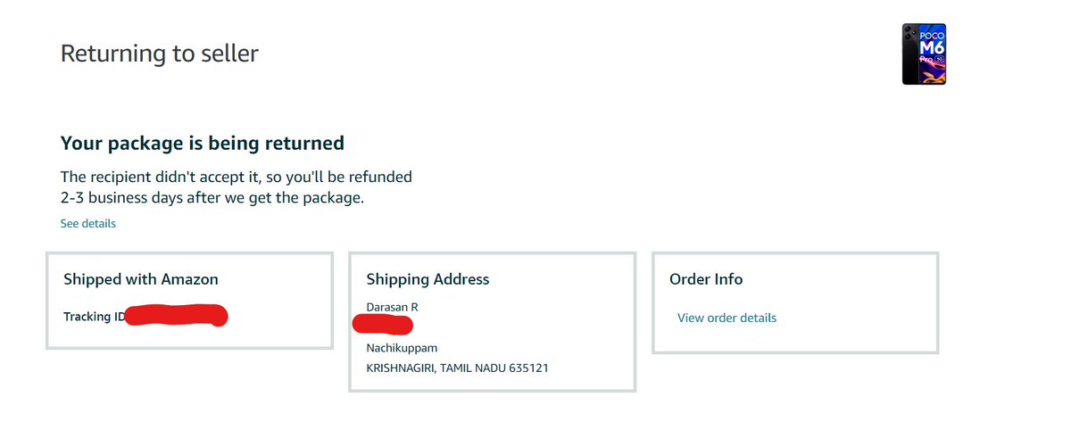 rdarasan26's tweet photo. Hi all my connectors!
I have to complain about the @amazonIN about 
* Delivery the products for rural areas 
* Without any reason they have canceled my orders twice a time back to back 
* Not delivering correct address.
* Not considering our customers issues for emergency. https://t.co/OOJGRUbcPZ