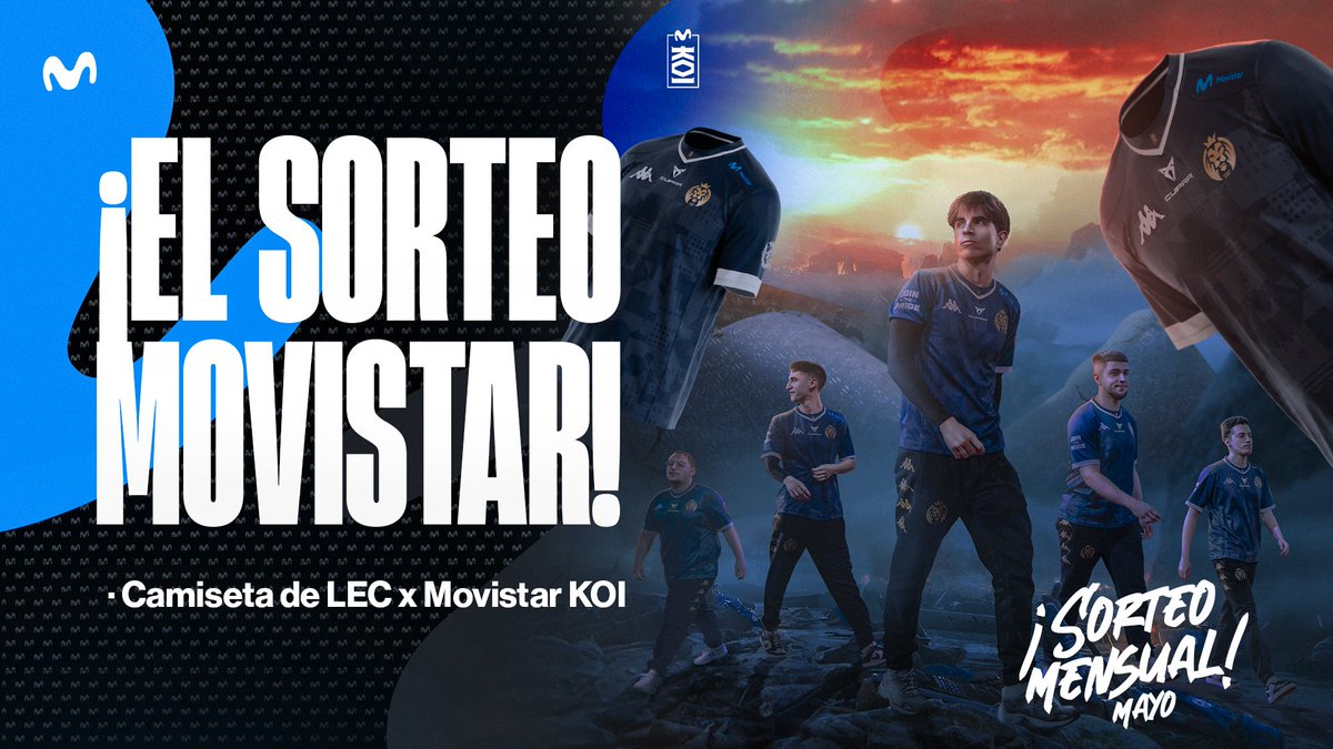 Movistar KOI (@movistarkoi) on Twitter photo Para animar al equipo de la mejor manera ahora que vuelve la #LEC, sorteamos una camiseta gracias a <a href="/movistar_es/">Movistar España</a>
Requisitos para participar:
- RT a este tweet.
- Seguir a <a href="/MovistarKOI/">Movistar KOI</a> y <a href="/movistar_es/">Movistar España</a>
- Responder a este tweet animando al equipo.
¡Suerte a todos! Para animar al equipo de la mejor manera ahora que vuelve la #LEC, sorteamos una camiseta gracias a <a href="/movistar_es/">Movistar España</a>
Requisitos para participar:
- RT a este tweet.
- Seguir a <a href="/MovistarKOI/">Movistar KOI</a> y <a href="/movistar_es/">Movistar España</a>
- Responder a este tweet animando al equipo.
¡Suerte a todos!