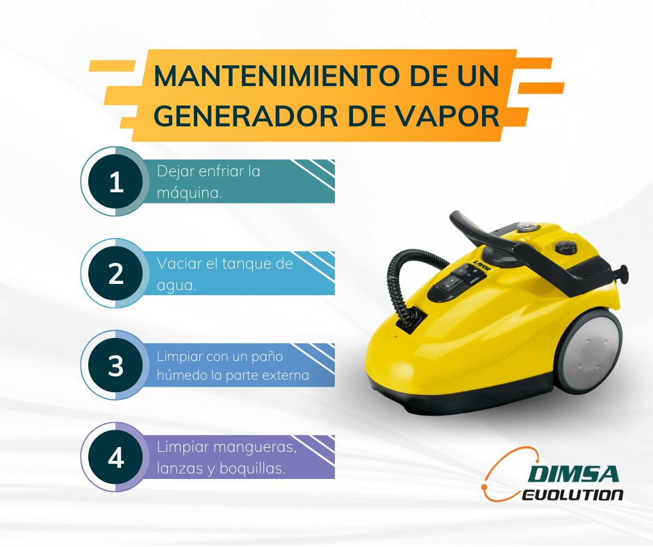 Te damos los mejores tips para el correcto funcionamiento de tu equipo de vapor. Recuerda que si requieres servicio de tus equipos , podemos ayudarte. Contáctanos para mayor información. 📷55 8190 8666 #equiposdelimpiezaindustrial #equiposdealtapresión  #dimsaevolution