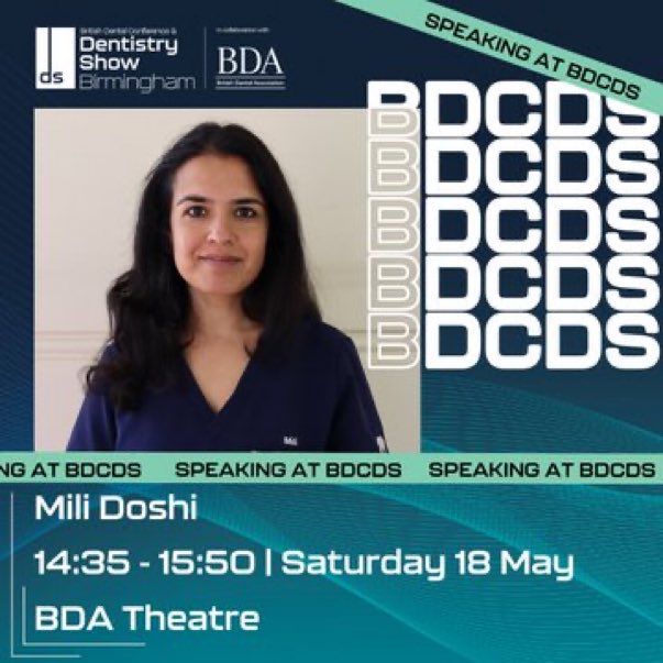 Firstly <a href="/MiliDoshi7/">Mili Doshi</a> is speaking at <a href="/dentistryshowCS/">Dentistry Show</a> on oral health for older people with disabilities <a href="/TheBDA/">BDA</a>