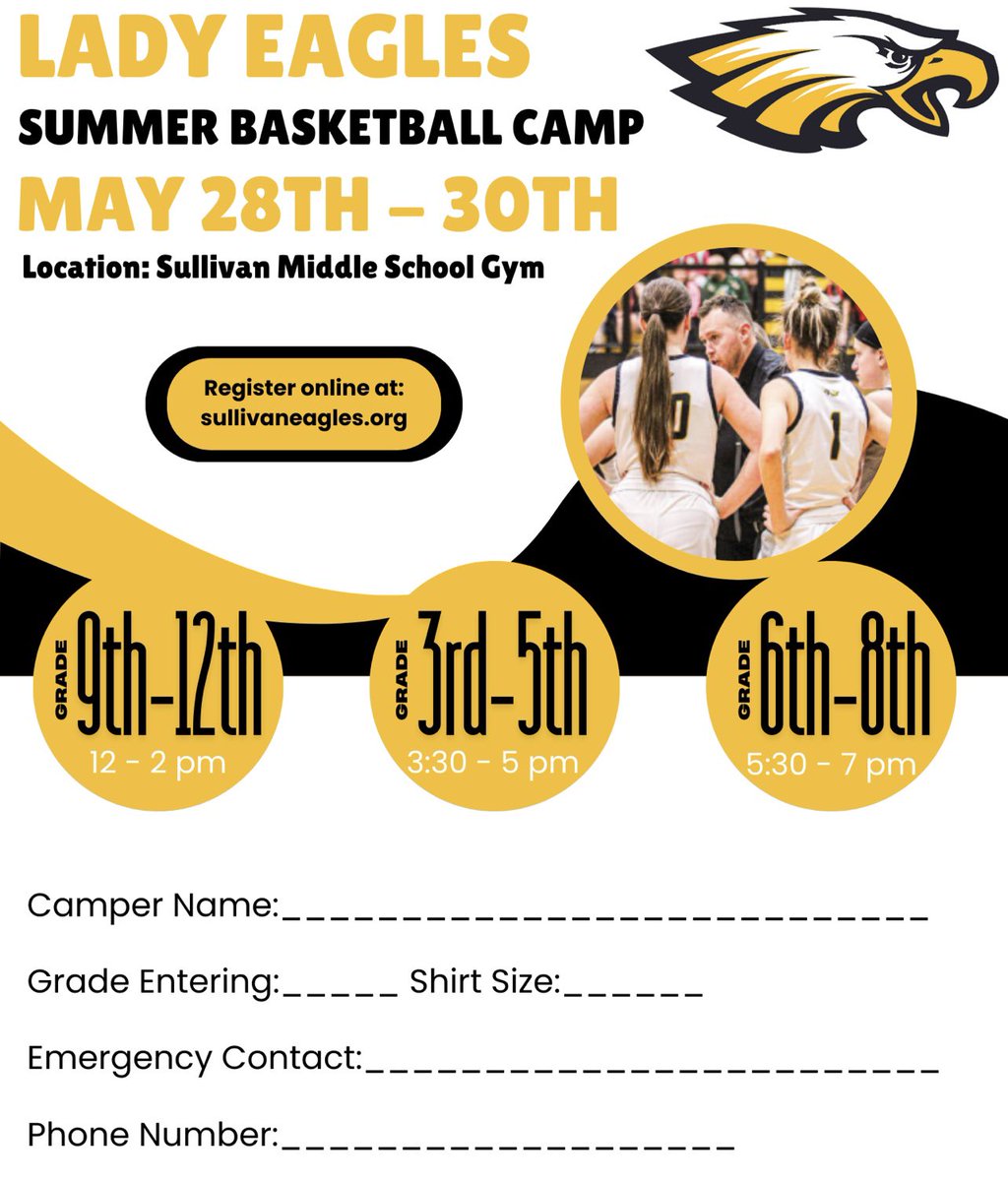 SullivanGBK's tweet photo. Our Lady Eagles Basketball Camp is right around the corner- May 28th-30th. Get signed up online at https://t.co/YQsHVJitek Can’t wait to see everyone there!! https://t.co/6s2YE6rT7Z