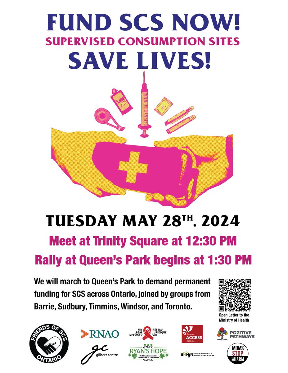 ChrisNayler's tweet photo. Ryan's Hope is proud to endorse this important action. Join us if you can. If you would like to get on the bus traveling from Barrie to Toronto email christine@ryanshopebarrie.ca, otherwise see you there!
#saveONscs
#onpoli
#harmreductionsaveslives
#4Ryan
#MSTH https://t.co/K5tl0nHJ7z