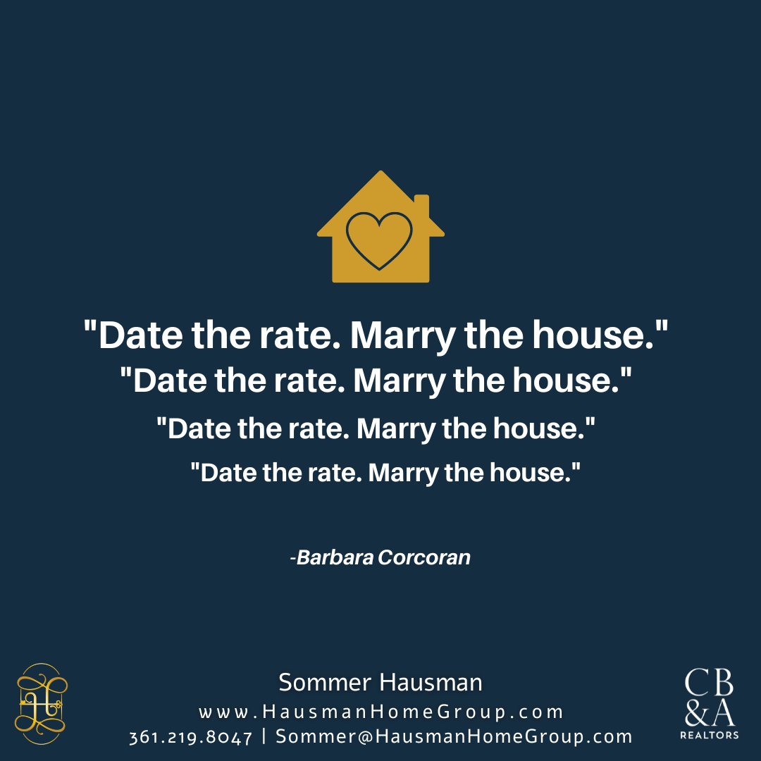 Find a home you adore and let the interest rate take a back seat. Rates can change, but the memories in your dream home are for keeps.

#homegoals #investmentwisdom #dreamhomejourney #realestatetips #findyourplace #hausmanhomegroup #cba #haus2home #cbarealtor #realestate #realtor