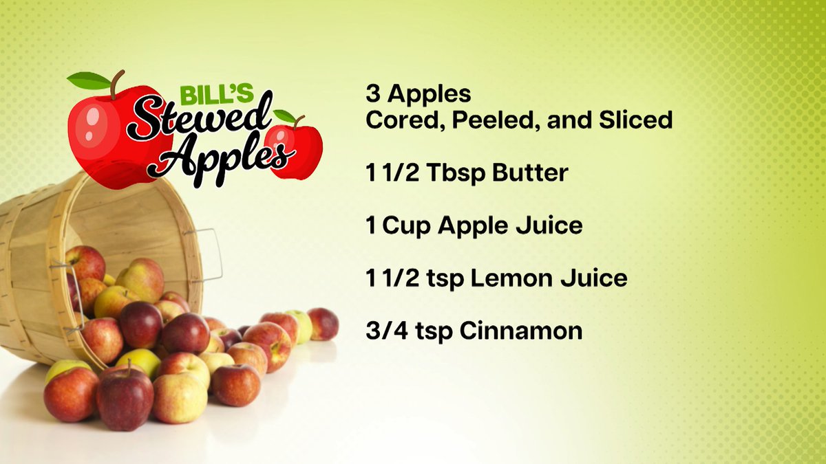 Here are all the ingredients you need to make Bill's Stewed Apples! 🍎🍏

#ToonInWithMe #metv