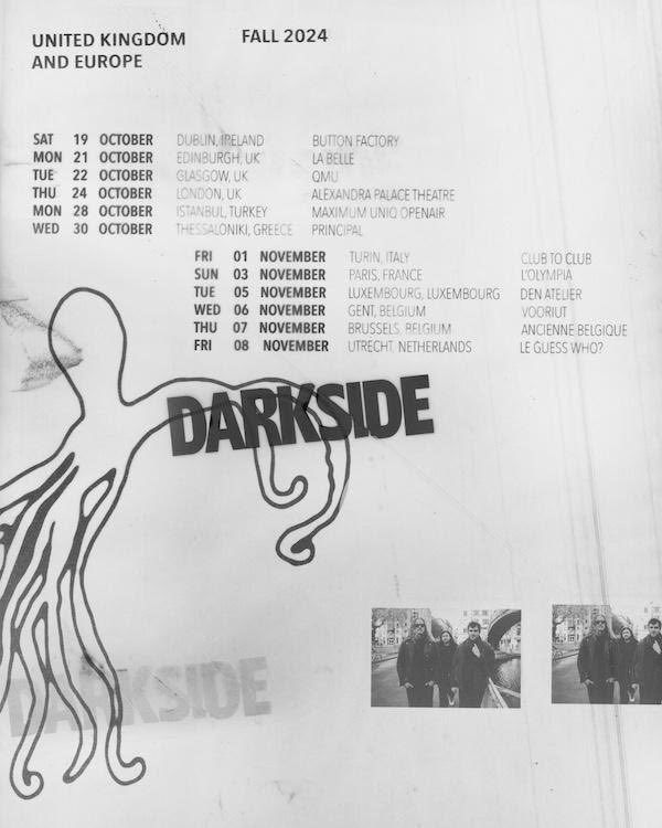 Anunciada gira de #Darkside por Europa y Reino Unido para octubre y noviembre de este año. No hay fechas confirmadas en España