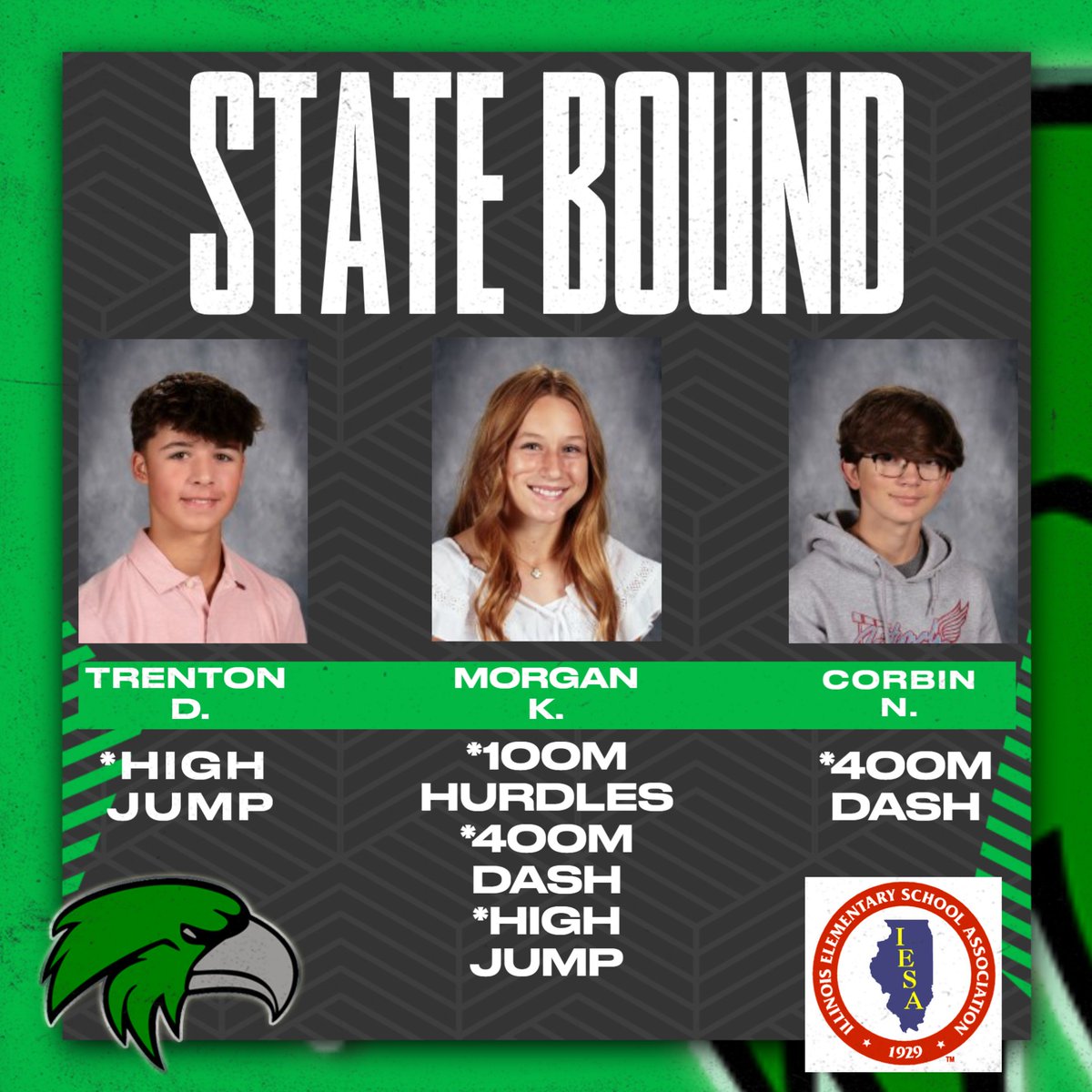 Our Middle School Track team competed in the IESA Sectional Meet at M-F on Saturday. There were many PR's achieved! Congrats to Trenton, Morgan, and Corbin who will compete at the State Meet this weekend! Trenton and Morgan were Sectional Champs in their events!

#wearemeridian