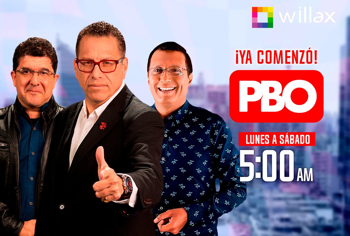 #PBOEnWillax | ¡Ya comenzó! Mira PBO de lunes a sábado a las 5:00 am Escúchanos en los 91.9 FM y sigue nuestra señal en vivo 👉 willax.pe/en-vivo