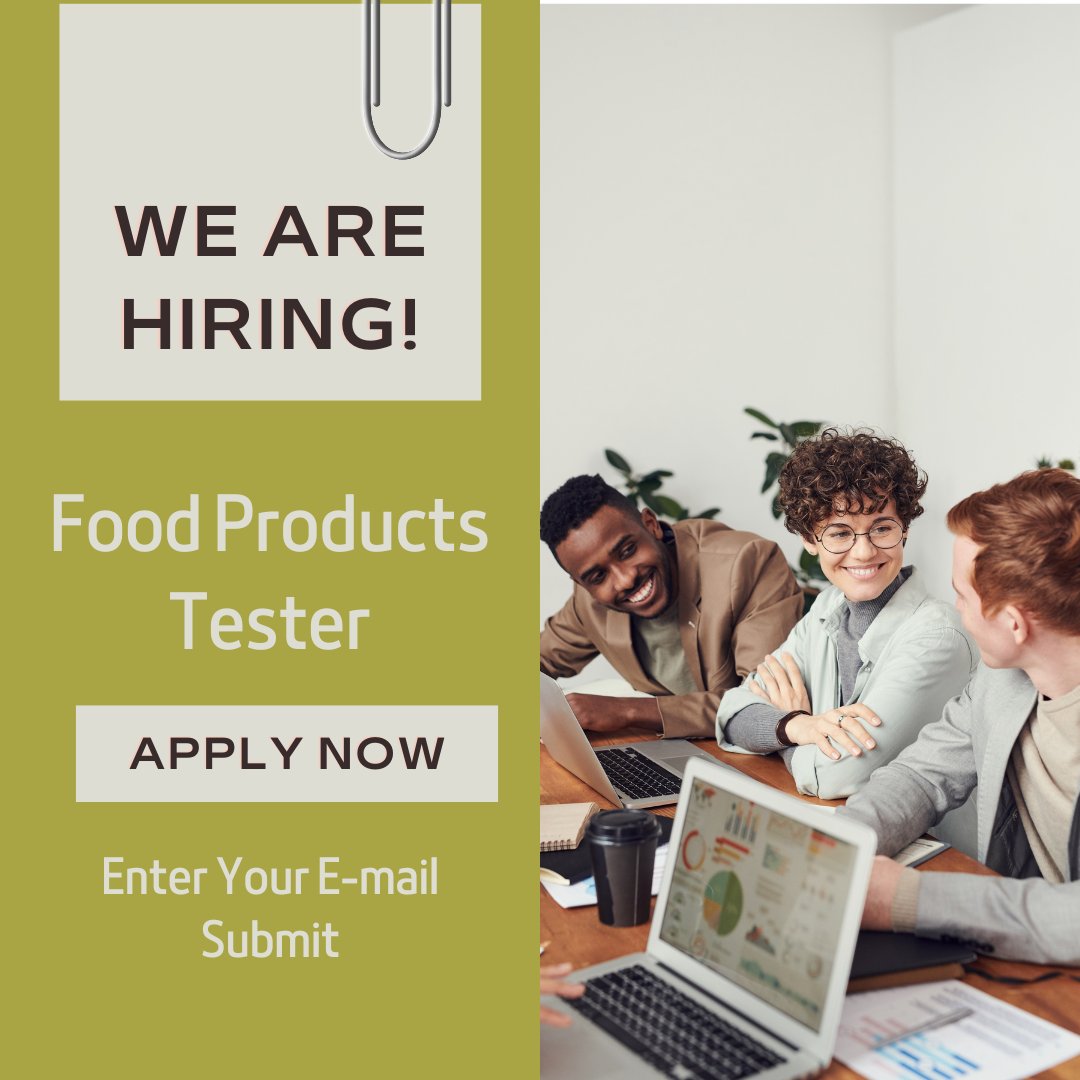 alinacreatior's tweet photo. StartACareerToday - Food Product Tester!
Enter your E-mail submit.
π·No Purchase Necessary.
Don't miss this chance.
Claim your job:https://t.co/nBnJaaBPUf
#TasteTestUSA #FoodieLab #SavorTheFlavors #GourmetGuineaPig #PalatePerfection #CulinaryCritique #USAfoodieadventures https://t.co/tCVULwJspK