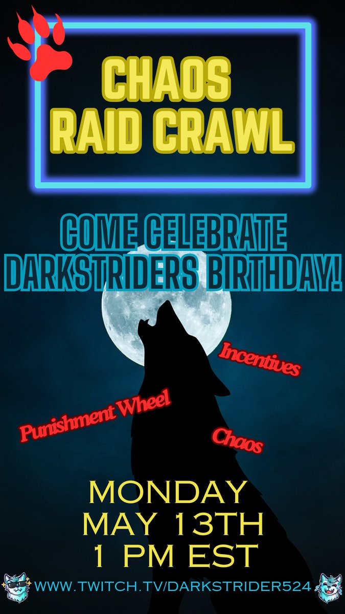 DarkStrider525's tweet photo. Going live in an hour! Come stop by and enjoy the chaos!! https://t.co/CdVthzdj5F https://t.co/iR6NVEzTds