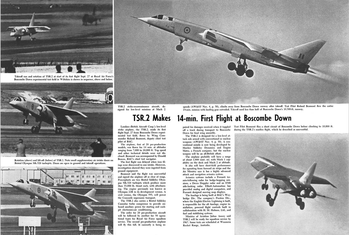Rotorfocus's tweet photo. Went looking in the @AviationWeek archive for any coverage of the UK's planned F-111K purchase, and ended up finding how we covered the first flights of the TSR.2 60 years ago this September. #rabbithole #whatamachine https://t.co/ito891UXWx