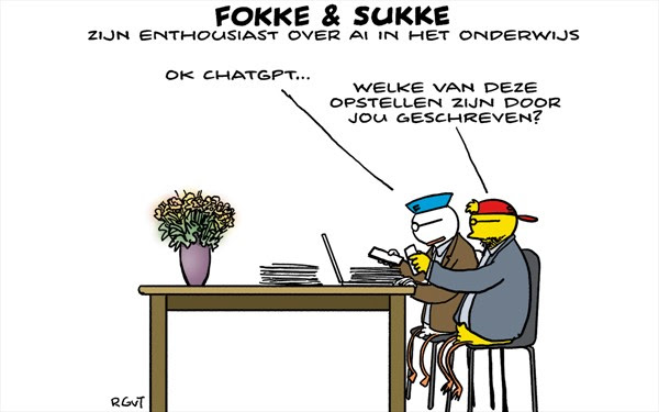 AI in het onderwijs, wat vinden Fokke en Sukke ervan? #FokkeSukke