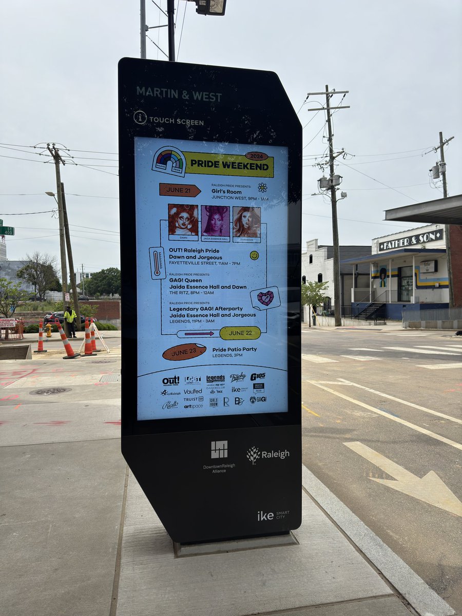imtreyroberts's tweet photo. It’s looks so cute! Check out the Pride weekend calendar on the downtown kiosk 🏳️‍🌈 https://t.co/6gOgBwlICW