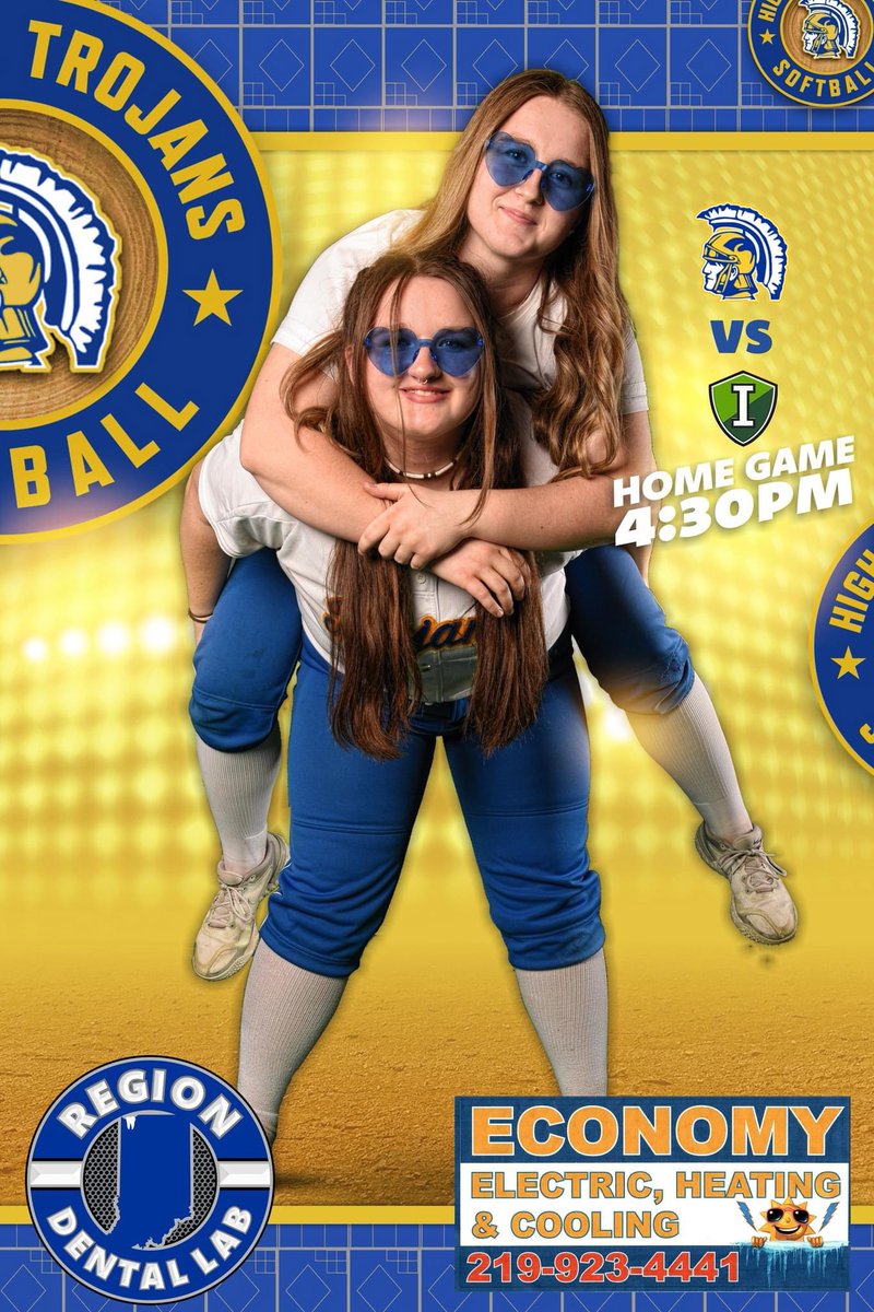 GameDay! The Highland Lady Trojans take on the Illiana Christian Vikings tonight at 4:30pm at HOME!

🥎Trojans vs Vikings🥎
🥎<a href="/Highland/">Highland</a> Trojans Softball🥎

Today's game is sponsored by Economy Electric, Heating &amp; Cooling and Region Dental Lab. Thank you Sponsors for your support.