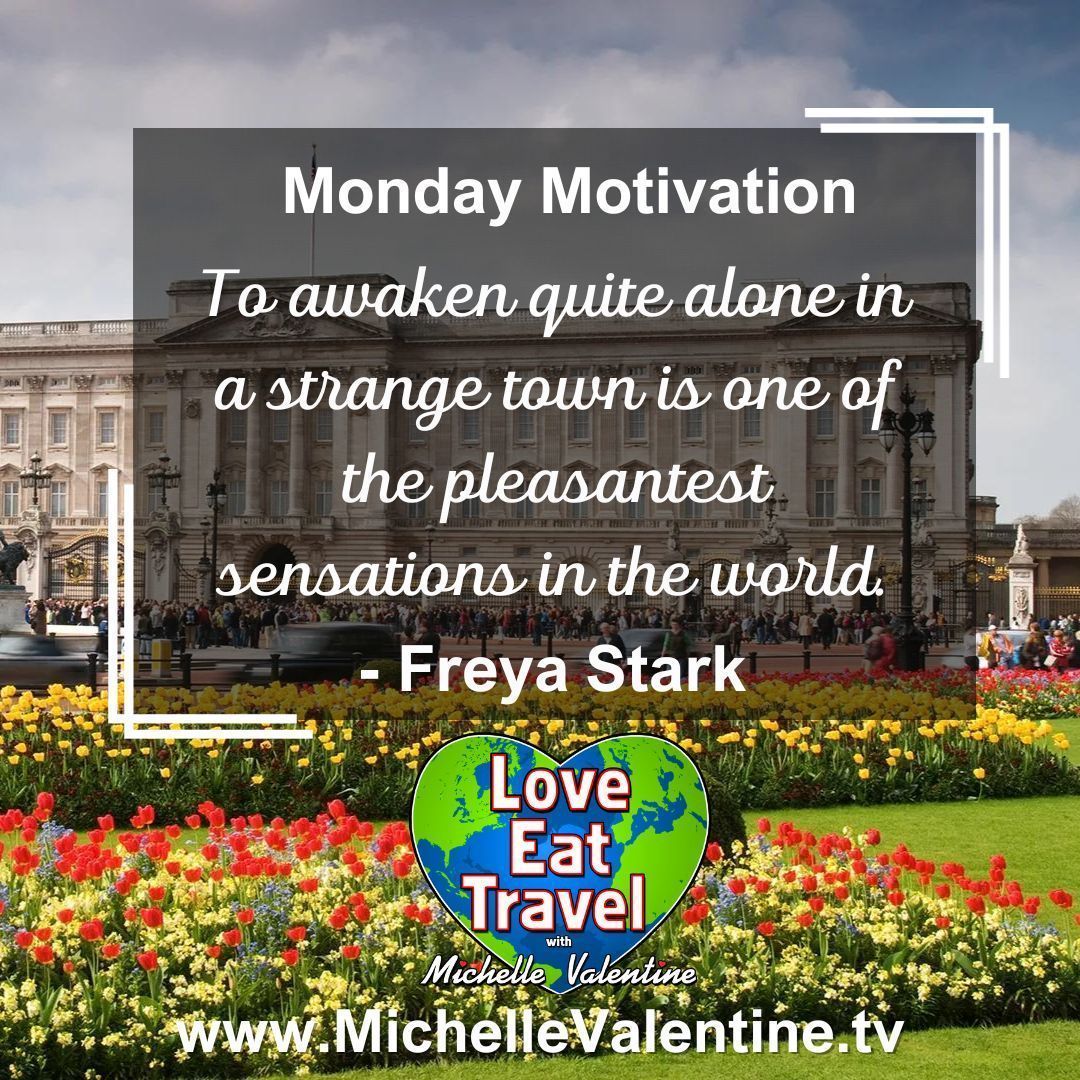 Monday Motivation 'To awaken quite alone in a strange town is one of the pleasantest sensations in the world.' - Freya Stark #mondaymotivation #motivationalmonday #travelmotivation #traveladvice #travelquotes #motivationalquotes #loveeattravel #michellevalentine #travel #tvshow