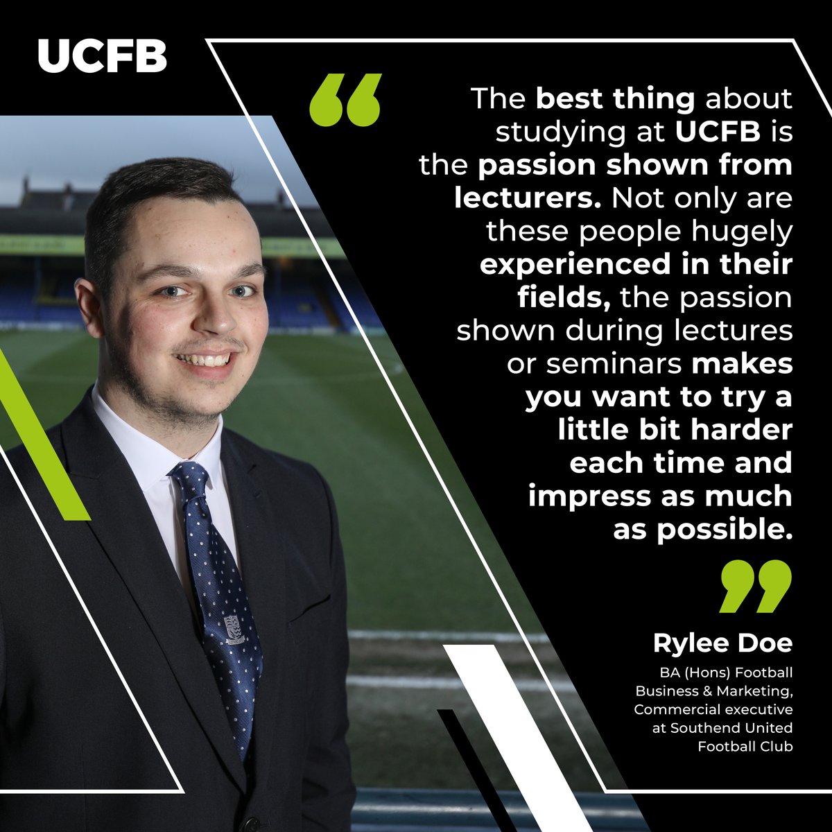 Rylee has taken up a role at @thevanaramanl club @SUFCRootsHall alongside his UCFB studies! 🤩 Find out more about our BA (Hons) Football Business and Marketing degree course 👉 bit.ly/3vhTS8Y