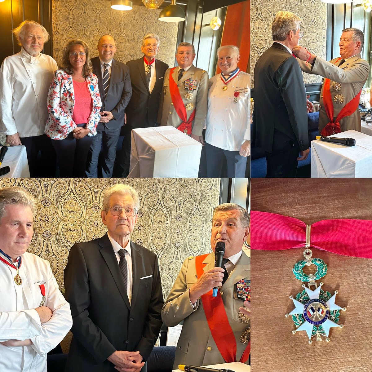 1/2 Félicitations cher Guy Legay. Pour cette belle promotion au grade de Commandeur dans l’Ordre de la Légion d’Honneur. Entouré de nombreux chefs, dont la plus part sont passés par les cuisines du Ritz ou de chez Ledoyen , beaucoup d’émotions lors du discours du général Puga…