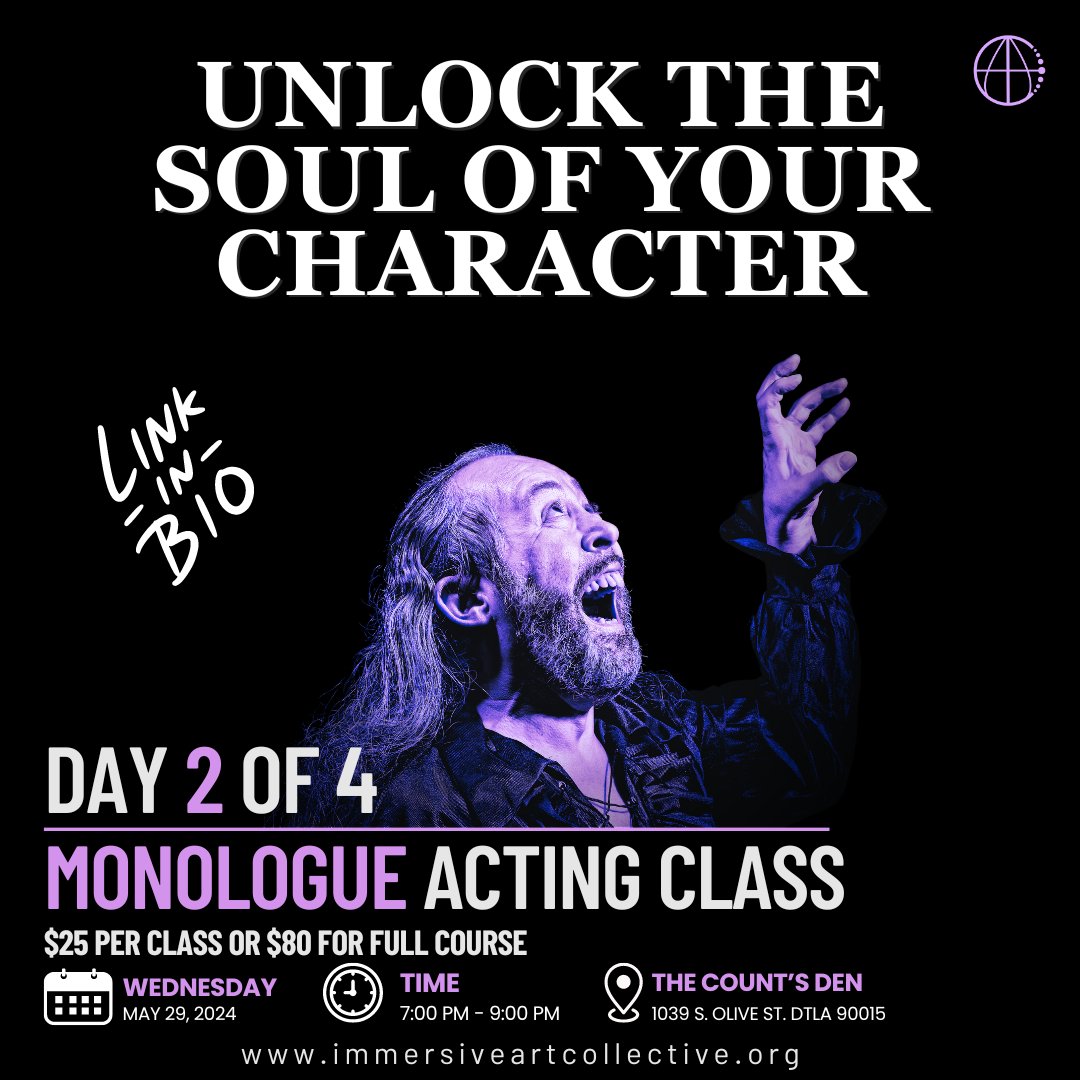 Monologues aren’t about showing off your best writing. It’s about the moment when we truly get to know someone.

Join award-winning playwright Erika Jenko for a special class on monologues!

REGISTER HERE: zurl.co/4jZV