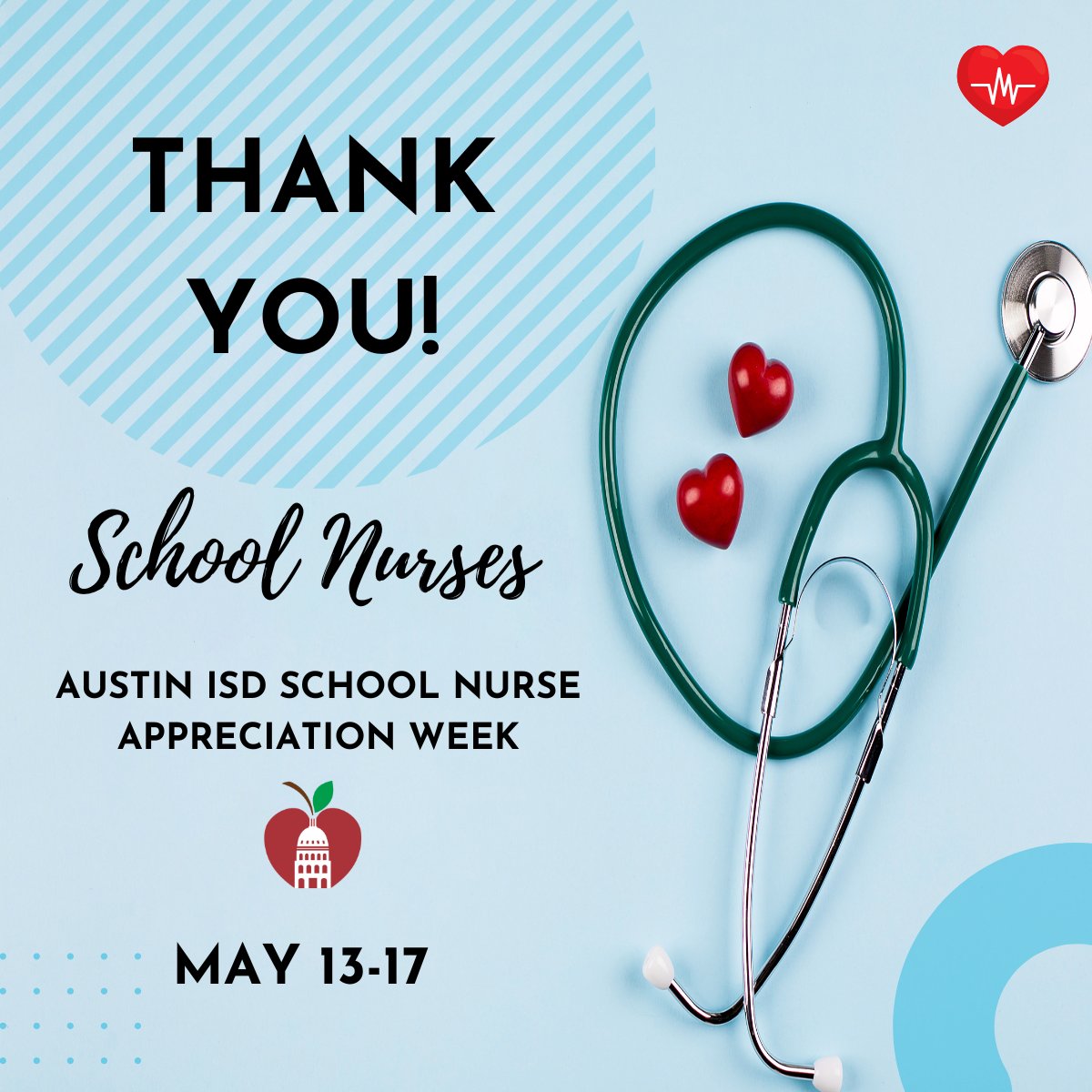 Celebrating National School Nurse Appreciation Week continues @AustinISD ! We're extending our gratitude from May 8-10 to this entire week, May 13-17, because our wonderful nurses deserve more than just a few days of thanks. Join us in showing appreciation for their dedication.❤️