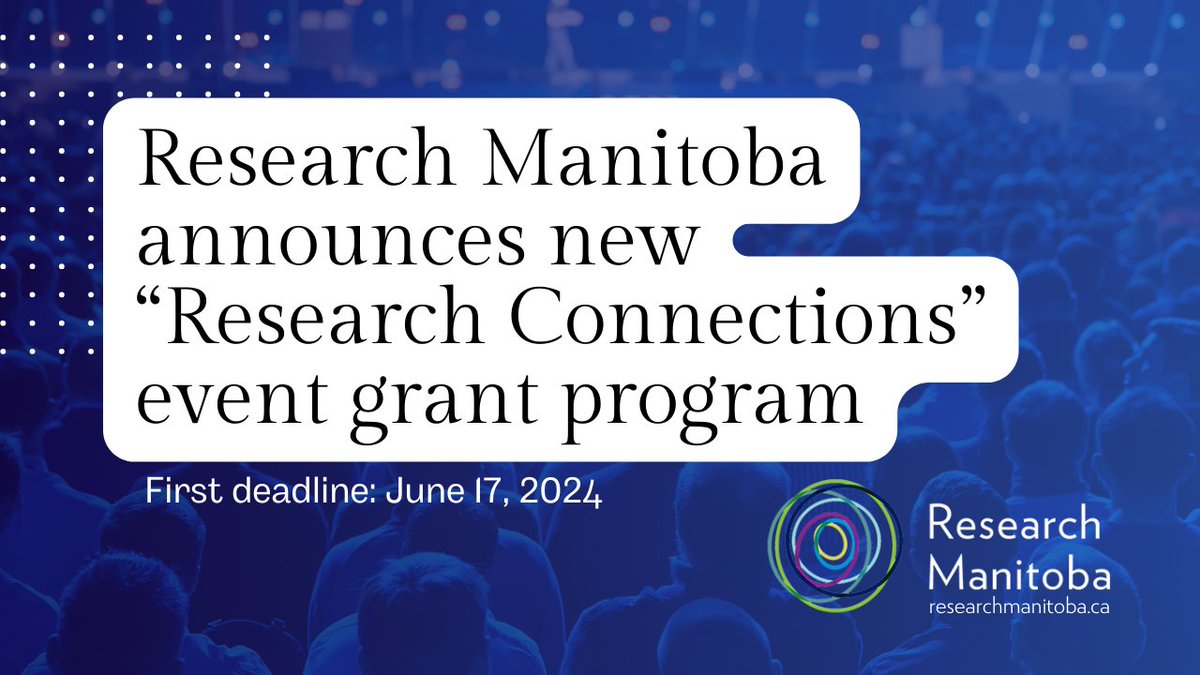 Exciting news! Our Research Connections grant program is accepting applications for Manitoba-based research events. Up to $7,500 is available to support eligible events, with additional funds for Northern Manitoba events.
First deadline: June 17
Read more: researchmanitoba.ca/research-manit…