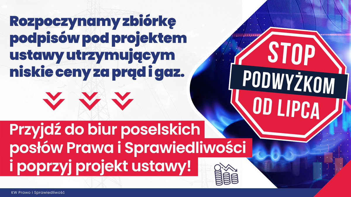 Gdy koalicyjny rząd zajmuje się obiecywaniem - my zajmujemy się działaniem! Tak jak zapowiadaliśmy - dziś w całej Polsce @pisorgpl inicjuje wielką akcję zbierania podpisów pod projektem ustawy #STOPpodwyżkom od lipca, którą przedstawimy Marszałkowi @szymon_holownia. Pomóżcie
