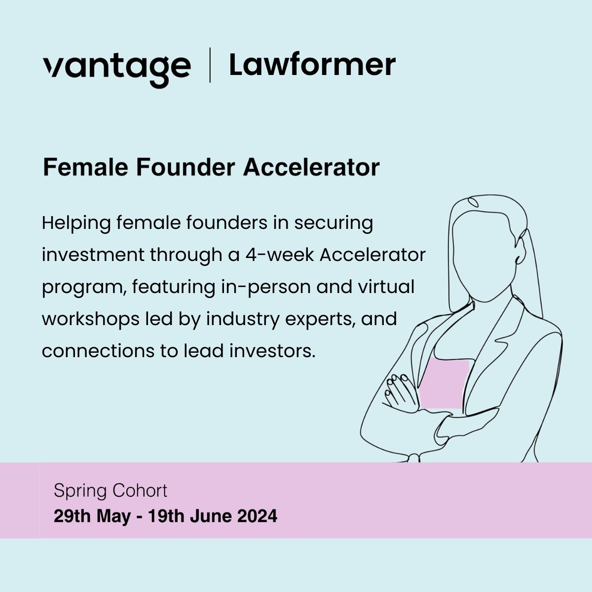 Starting the week strong! 🚀 We are super excited to announce that we have been selected for Vantage's Female Founder Accelerator Spring Cohort, designed to assist female founders in accessing investment.

#accelerator
#venturecapital
#femalefounders