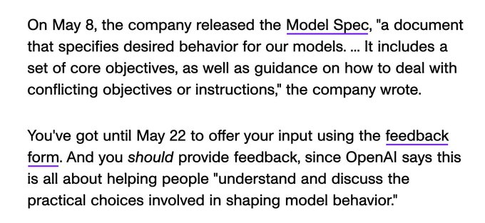 OpenAI Asks for Public's Help in Writing Rules for ChatGPT, and More AI News https://t.co/4m015Vjy3Q