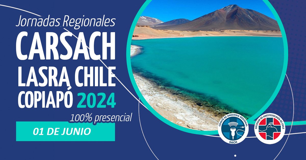 🌟 Inscríbete, cupos limitados 🌟
📢 Copiapó: Jornadas Regionales CARSACH LASRA 🇨🇱 2024

🩺 El Comité de Anestesia Regional de SACH efectuará su próxima Jornada Regional CARSACH. Hosp. Reg. de Copiapó San José del Carmen.

✅ Fecha: 1 de junio
⬇️ Info:
sachile.cl/noticias/en-co…