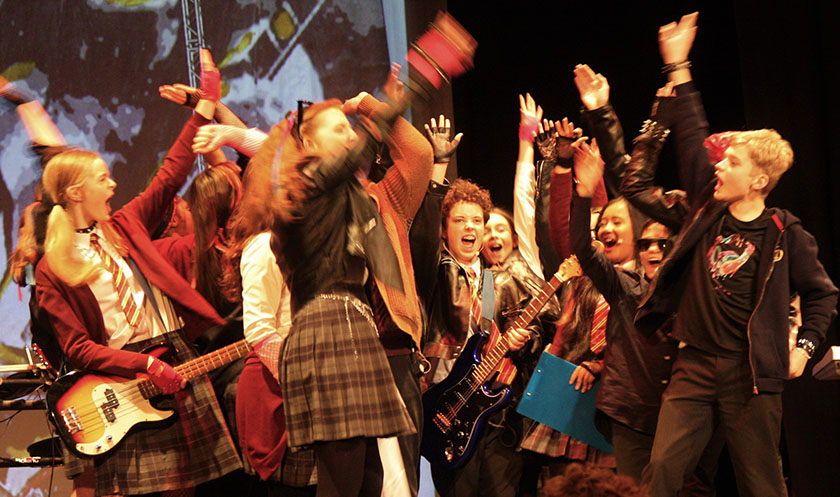 dioceseHN's tweet photo. Young talents from Years 7 to 13 at #StThomasMoreCatholicHighSchool, North Shields took to the stage at the Whitley Bay Playhouse with their production of School of Rock, which played to an audience of some 950 people. Read more: https://t.co/Gvk9JmkZOl #EduDHN @BishopBewick https://t.co/OkR9kf6eNb