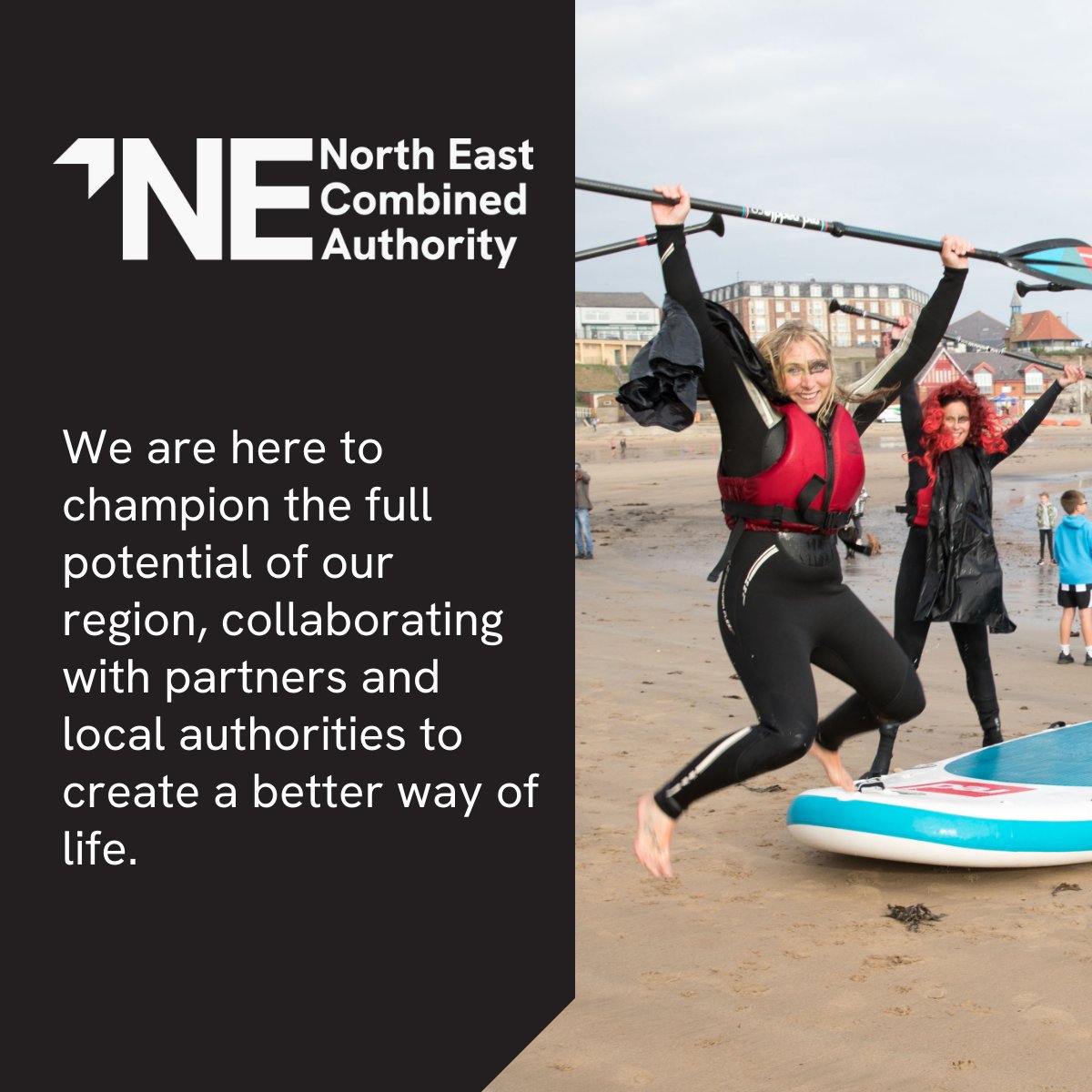 Our vision is that the North East is recognised as an outstanding place to live, work, visit and invest.

Over the coming weeks we’ll tell you more about what we do, how we work and how you can get involved in helping us make this happen. 

#NorthEastCA #NorthEastDevolution