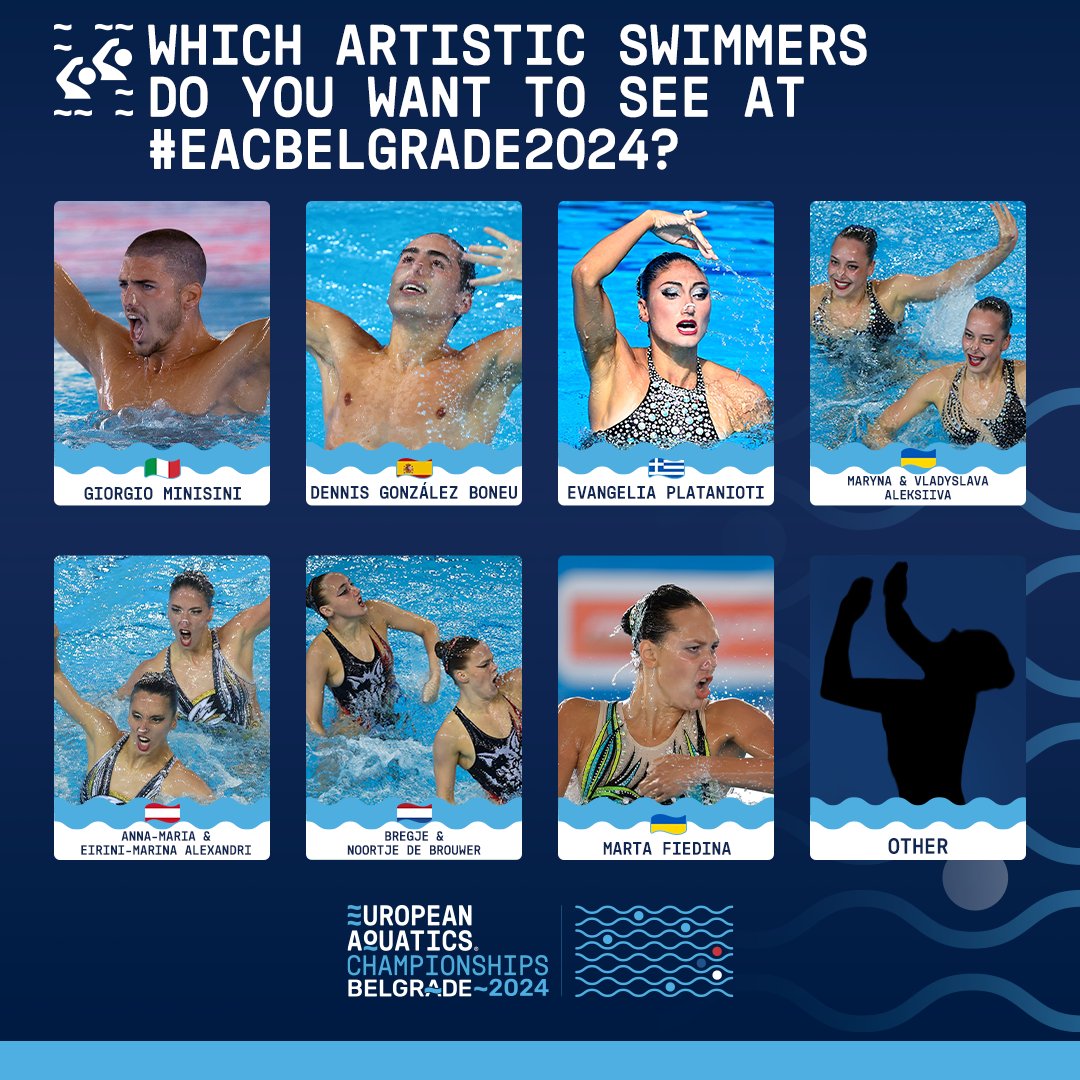 #ArtisticSwimming returns at Belgrade 2024 😍

Who do you want to see compete for European gold? 🤔

[ #EACBelgrade2024 | 10-23 June | Belgrade, SRB ]