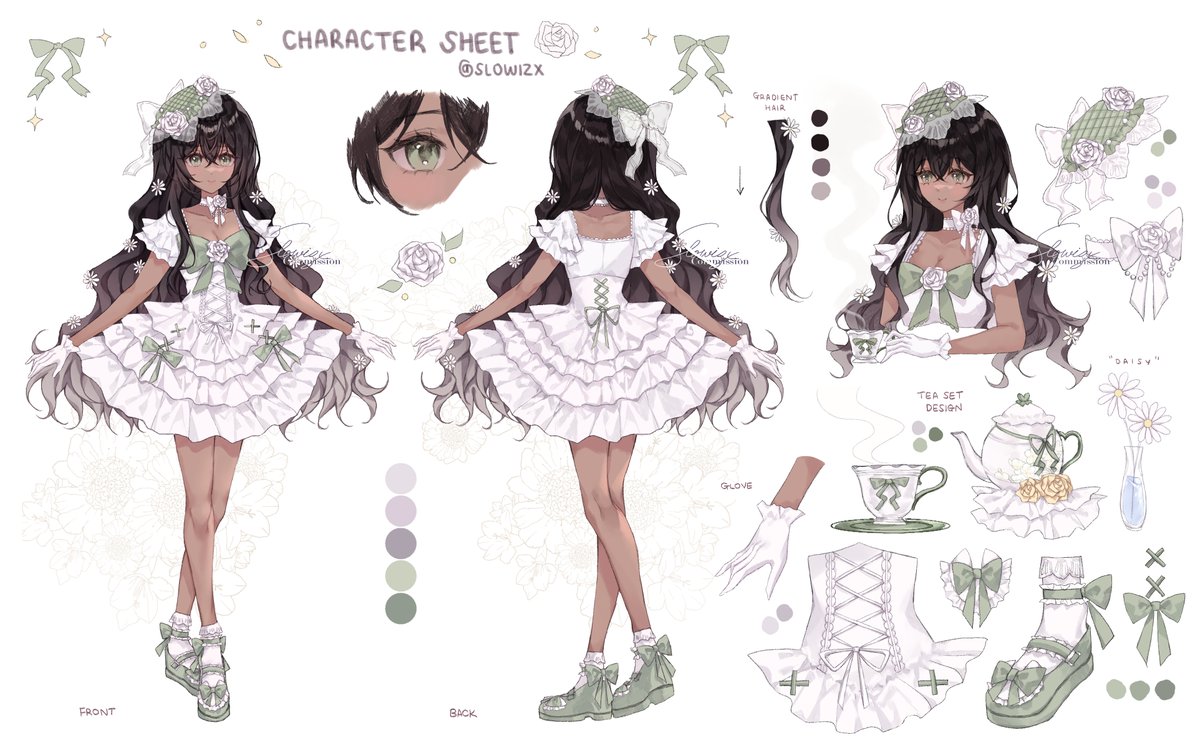 Character design + Character sheet comms! #commissionart