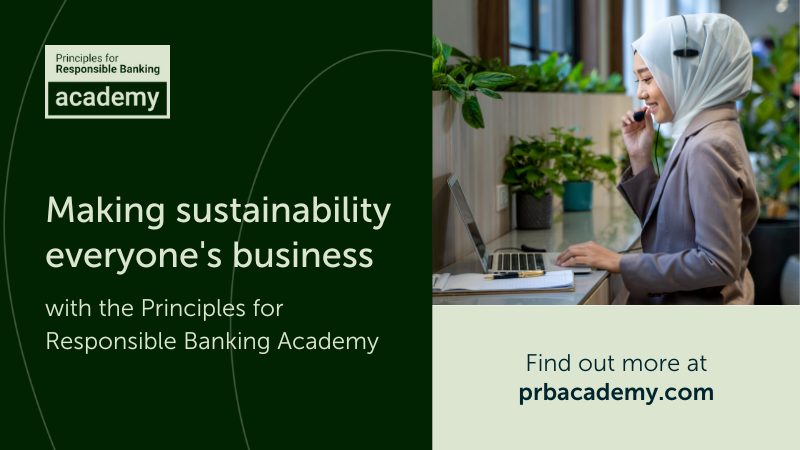 By enrolling a cohort of learners in the Getting Started in Responsible Banking course at the #PRBAcademy, banks worldwide can deepen their understanding of #responsiblebanking, and instil meaningful change across their organisations.

Find out more: bit.ly/48lmyCt