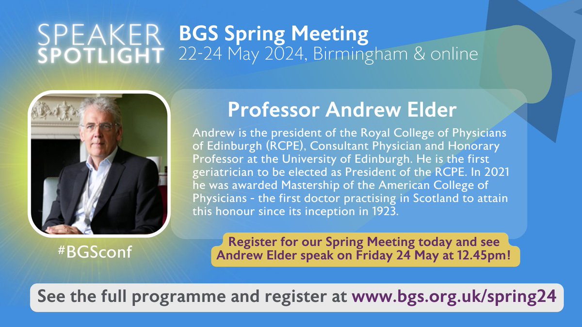 🗣️SPEAKER SPOTLIGHT: @AndrewElder is the second of our two keynote speakers at the BGS Spring Meeting next week. There's still time to register to hear Andrew's talk on ‘The Artificial Doctor’. #BGSConf More information is available at bgs.org.uk/spring24