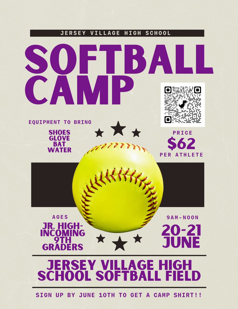 Let the countdown begin... 38 days until JVHS Softball Camp!!