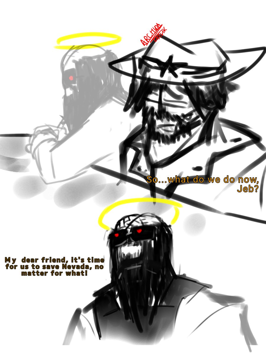 Archida_Chelik's tweet photo. I tried to draw beautifully, honestly. 

#madnesscombat
#madness_combat
#Jebus #Jebediah_Christoff  #Sheriff #Tricky #Hoffnar #Crackpot #Phobos https://t.co/sUbE1P7CeL