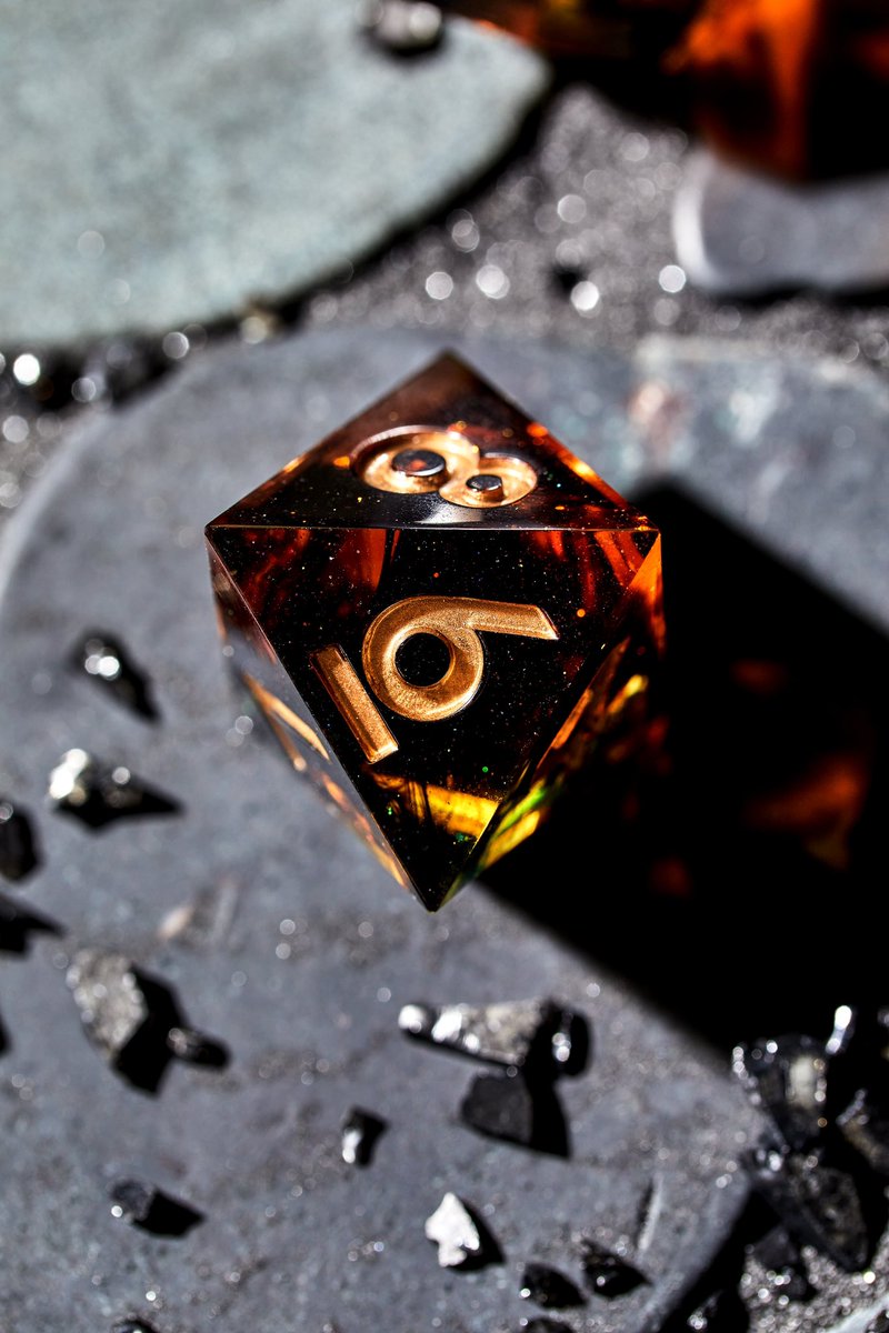 4 more days until our Baldurs Gate 3 inspired dice sets are finished! ✨ Haven’t grabbed yours yet? Shop preorders going strong until 5/17 ✨ 🩸Exsanguinated + Infernal Fury🔥