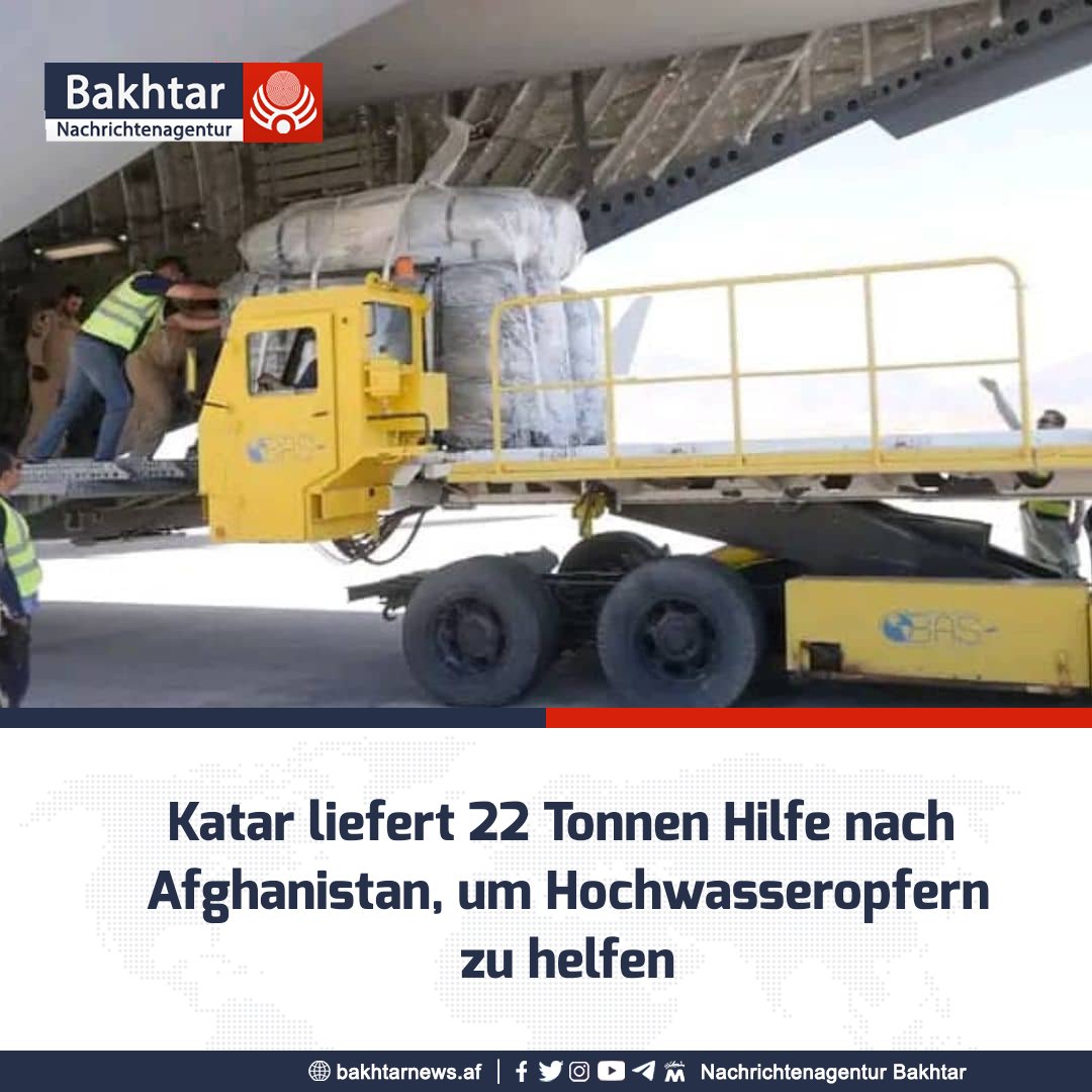Eine 22-Tonnen-Lieferung von Hilfsgütern aus Katar wurde an afghanische Beamte am Flughafen Maulana Jalaluddin Mohammad Balkhi übergeben. Die Hilfe umfasst Lebensmittel, Medikamente, Zelte und andere Vorräte. Während der Übergabe erklärte
