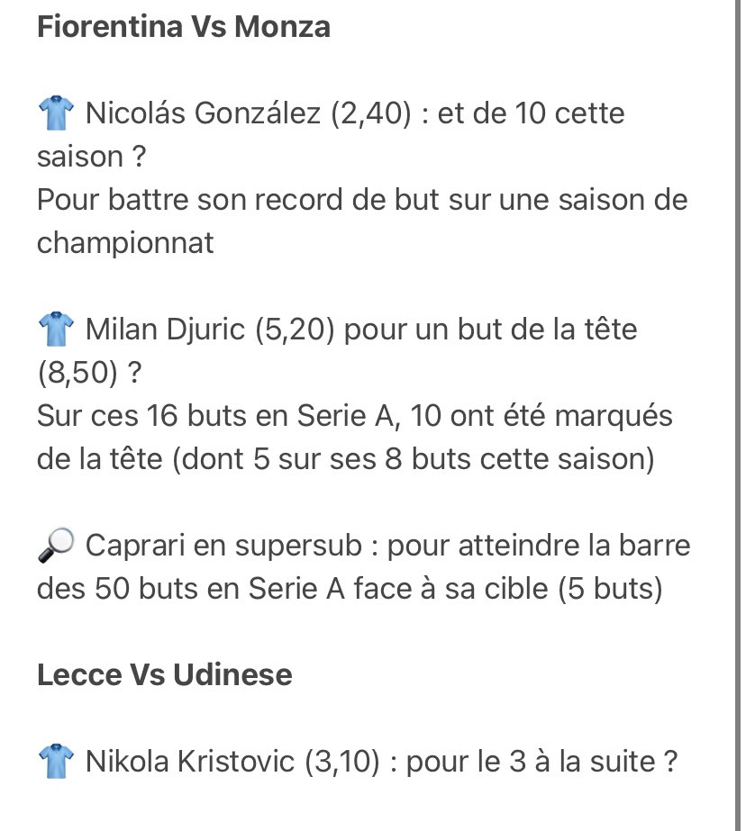 Drefherder's tweet photo. #StatBet 📊 - SerieA 🇮🇹

2 matchs au programme aujourd’hui 

Quelques indications purement statistiques pour vous aider dans vos choix buteurs 

Merci d’avance pour les RT &amp; FAV 👌 https://t.co/i3dv6N9hJw