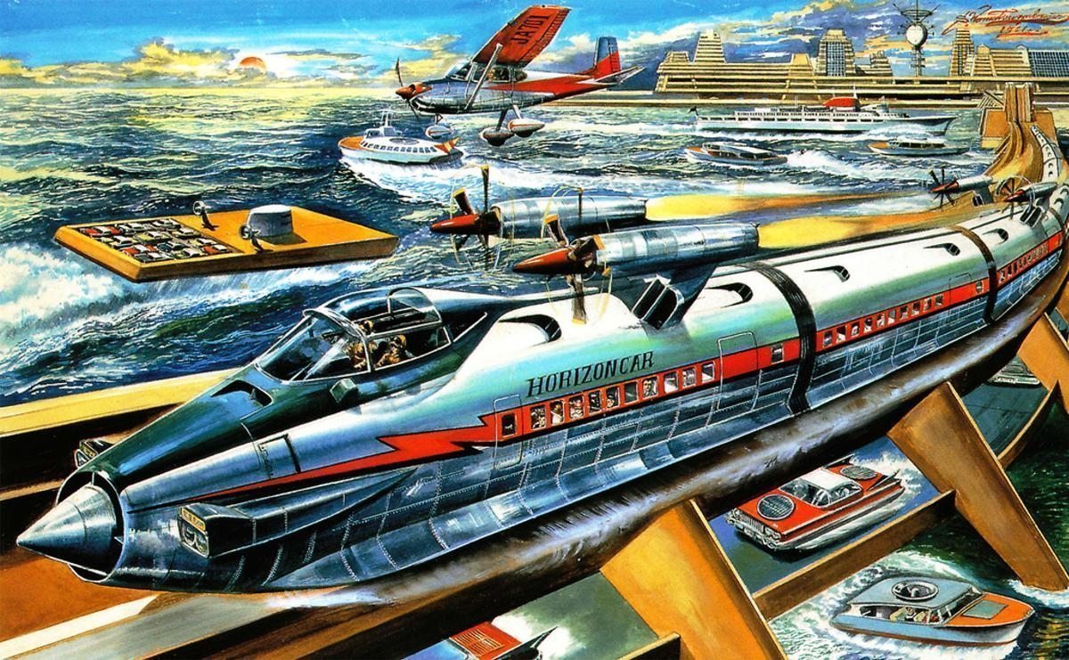 Turbojet Monorail-Shigeru Komatsuzaki 1961
With a cockpit and nose clearly ripped off from the BAC Lightning..