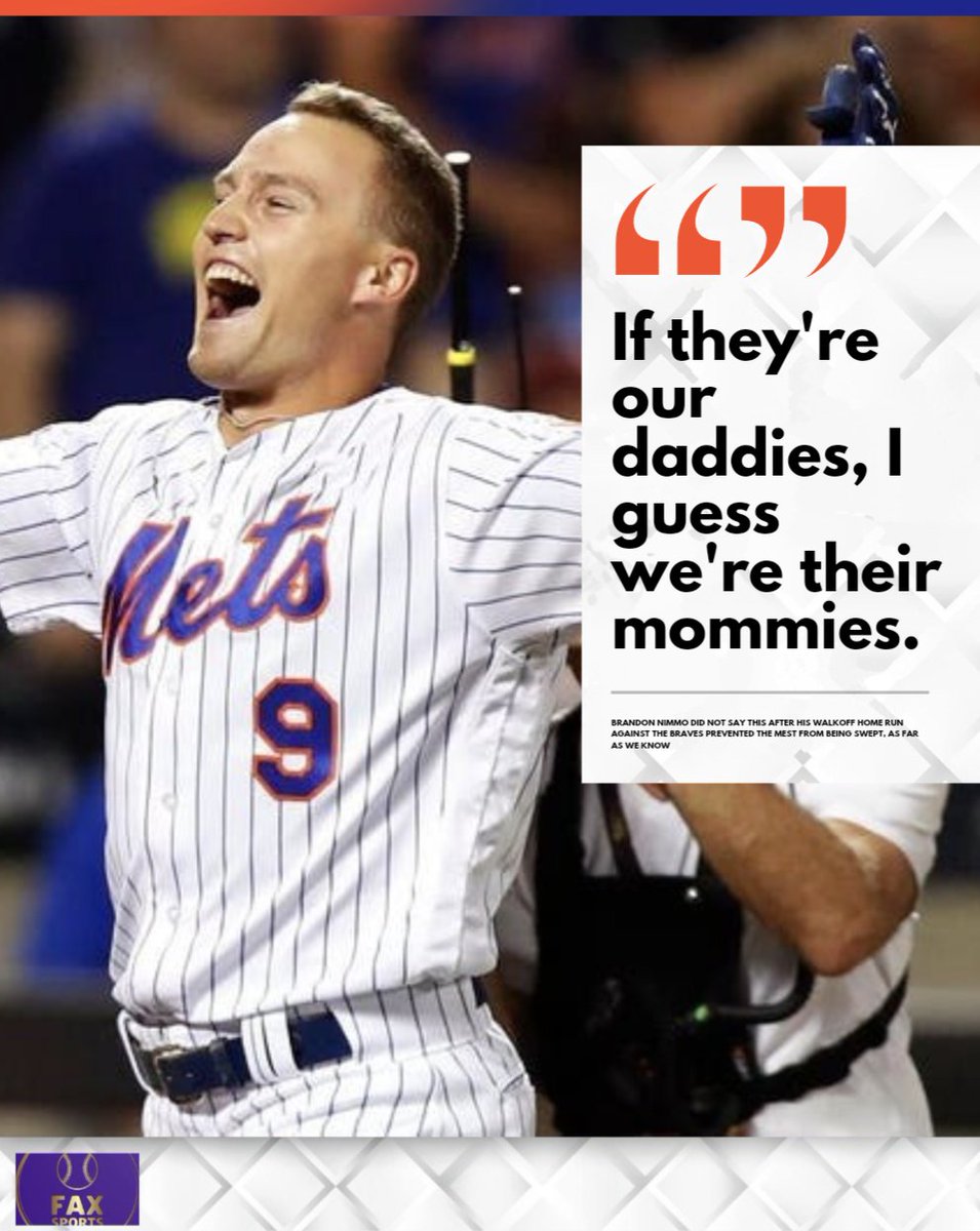 Brandon Nimmo really said this after walking off the Braves on Mother's Day 😳